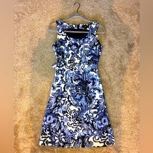 Blue & White H&M belted dress